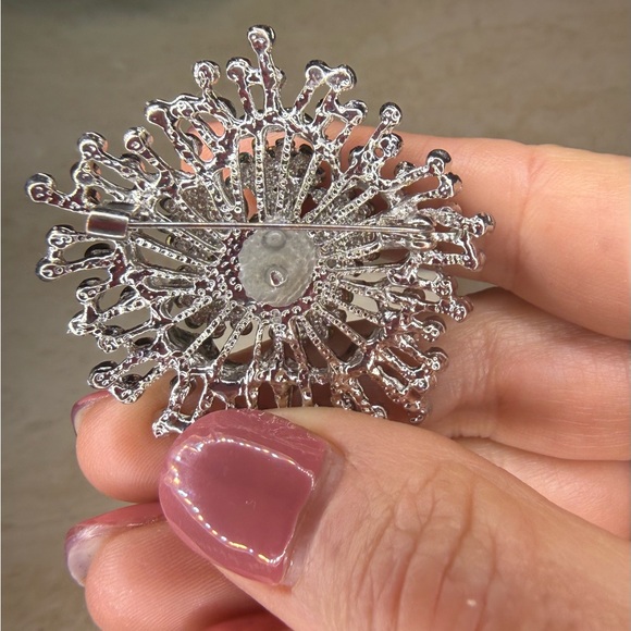 Blue and Silver Brooch - Picture 3 of 3